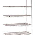 Thumbnail image #1 for Metro Super Erecta SE-2460K4-74-A5 Add-On Wire Shelving Unit, 60"W x 24"D x 74"H, 600 lb. capacity per shelf, 2000 lb. capacity per unit, 1" shelf