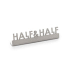 Thumbnail image #1 for American Metalcraft MSSHH3 Mini Stainless Steel Half & Half Laser-Cut Sign Case of 144
