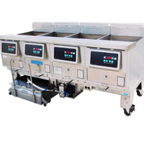 Thumbnail image #1 for Ultrafryer Systems (Middleby) UltraGold™ B-E17-14-4-UC Electric Fryer, 4-Tank, 14-in Stainless Steel Vats, Built-In Filtration