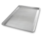 Thumbnail image #1 for Chicago Metallic Bakeware StayFlat® 44891 Full-Size Perforated Aluminum Sheet Pan, 18 Gauge, Uncoated, 17-7/8" x 25-13/16" x 1" Case of 12