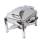 Thumbnail image #1 for Eastern Tabletop Crown 3964PL Square Induction Chafer, 4 qt, Stainless Steel, Hinged Cover
