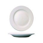 Thumbnail image #1 for International Tableware Dover DO-9 Porcelain Plate, 9-3/4" Round, Wide Rim, Rolled Edge Case of 2 Dozen