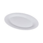 Thumbnail image #1 for G.E.T. Riva Maris CS-1813-RMM-W Oval Melamine Platter, 18 x 13 x 1.36"H, White, Matte Finish Case of 3