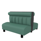 Thumbnail image #1 for ATSMFG ATS AT&S-AD-K36-6CHHR GR6 Kevin Standard Booth, double, 48" long x 36" high, 6-channel with Headroll back, removable sinuous spring seat with