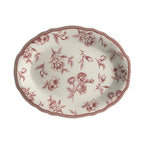 Thumbnail image #1 for Steelite International HL Ivory HL52763886 Oval China Platter, 12.625" x 9.75", Marisa Maroon, Scalloped Edge 1 Dozen
