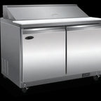 Thumbnail image #2 for Serv-Ware SP48-12-HC-T 48-Inch 2-Door 12-Pan Refrigerated Sandwich Prep Table