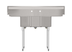 Thumbnail image #6 for KoolMore 54-Inch 3-Compartment Commercial Sink with Dual Drainboards and Backsplash