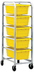 Thumbnail image #1 for Quantum Mobile Tub Rack with 5 Included TUB2516-8BL Tubs, Welded Aluminum