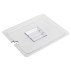 Thumbnail image #1 for Alegacy Foodservice Products PCC22122NC 1/2 Size Clear Polycarbonate Food Pan Cover, Handled Spoon Notch Case of 12