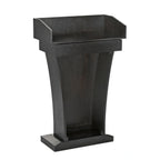 Thumbnail image #1 for Alpine Industries ADI661-012-BLK Stand-Up Podium Lectern, Floor Model, with Drawer, Wood, Black Finish