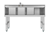 Thumbnail image #8 for KoolMore 48-Inch Commercial 3-Compartment Underbar Sink with Left Drainboard, 304 Stainless Steel