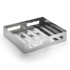 Thumbnail image #1 for American Metalcraft SHMH2 Rectangular Hammered Stainless Steel Serving Crate, 10-1/2"W x 9-1/4"D x 2-1/4"H Case of 12