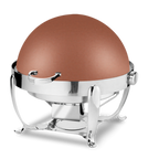 Thumbnail image #1 for Eastern Tabletop Park Avenue 3118CP 8 qt Round Roll-Top Chafer, Stainless Steel, Copper Finish