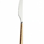 Thumbnail image #1 for Kadra Kitchenware Vikko Crown VC-201-KN Steak Knife, Gold Handle, 18/10 Stainless Steel, Onyx Case of 12