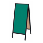 Thumbnail image #1 for AARCO BA-311SG Sidewalk Chalkboard, 18"W x 42"H, Green Porcelain Board, Aluminum A-Frame