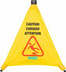 Thumbnail image #2 for Carlisle Safety Pop-Up Caution Cone Floor Sign, 18 x 20 Inches, Yellow Nylon