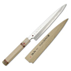 Thumbnail image #1 for Korin Inc Masamoto HMA-KZYA-300 Yanagi Knife, 11-4/5" (30 cm), Right-Handed, Single-Edge, Forged Carbon Steel, Wood Handle