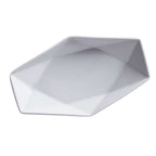 Thumbnail image #1 for G.E.T. Corona, Actualite PA1101610324 Porcelain Napkin Plate, 6 x 3-1/4 in, Hexagonal, Rolled Edge Case of 2 Dozen