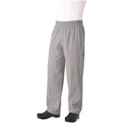 Thumbnail image #1 for Chef Works Essential NBCP-000-XXS Baggy Chef Pants, Black/White Check, Poly/Cotton, XXS
