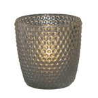 Thumbnail image #1 for Hollowick/Steelite 5322 Knobby Tapered Clear Glass Votive Lamp, 3.125" Diameter x 3.5"H