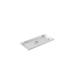 Thumbnail image #1 for CAC China SPCN-T 1/3-Size Notched Flat Food Pan Cover with Handle, 304 Stainless Steel Case of 72