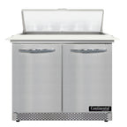 Thumbnail image #1 for Continental Refrigerator Designer Line D36N10C-FB 36-Inch Sandwich Prep Table, Front-Breathing, 10-Pan, 1-Door