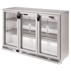 Thumbnail image #1 for Infrico USA IMD-ERV35IIGD Three-Door Glass Door Back Bar Cooler, Stainless Steel, 53.25 in W