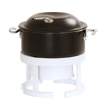 Thumbnail image #1 for Cal-Mil Juno 1344-7-15 Round Stackable White Chafer Alternative, 12.5" x 12.5" x 7"H