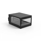 Thumbnail image #1 for RPI Industries VIHD1-SQ-CO-VARIO-BL Heated Back-Loading Countertop Food Display Merchandiser, 1 Shelf, Painted Steel & Glass