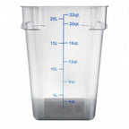 Thumbnail image #1 for Libertyware SFC22 22-Quart Square Clear Polycarbonate Food Container with Handles and Graduated Markings Case of 12