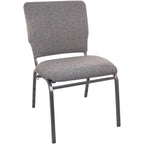 Thumbnail image #1 for Flash Furniture SEPCHT185-111 Stackable Restaurant Chair, Upholstered Seat & Back, Steel Frame, Charcoal Gray