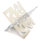Thumbnail image #1 for Eastern Tabletop Lexus 1732X Ridge Design Buffet Riser, 10"H, X-Shaped, Multi-Level, Stainless Steel