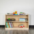 Thumbnail image #1 for Flash Furniture Hercules MK-STRG003-GG 2-Section Wooden Storage Cabinet, Natural, 24"H x 36"W x 15"D