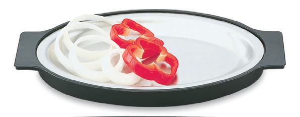 Product image #2 for Vollrath Oval Stainless Steel Steak Platter with Underliner
