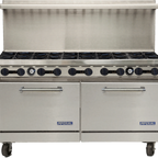Thumbnail image #1 for Imperial (Middleby) ER-10 Commercial Gas Range, 10 Open Burners, 2 Standard Ovens, Thermostatic Controls, 62"W