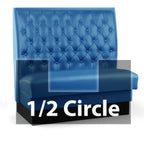 Thumbnail image #1 for JustChair Manufacturing JBSB-SBT-HC-48-GR3 Half-Circle Upholstered Banquette Booth, 2 Corners, 48"H, Button-Tufted Back