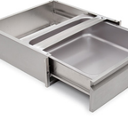 Thumbnail image #2 for John Boos DR2020SCL-W Stainless Steel Work Table Drawer, 20"W x 20"D x 5"H, Self-Closing and Locking, for Wood Top Tables