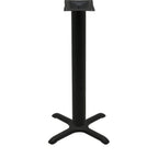 Thumbnail image #1 for Oak Street B22-4-BAR Bar-Height Steel Table Base, 22" x 22" Spread, 4" Column, Black Finish