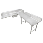 Thumbnail image #2 for IMC/Teddy SCSD-60-16 Soiled Dish Table with Pre-Rinse Sink, Corner, Right-to-Left, 72" Machine-to-Corner, 60" Corner-to-End, 16-Gauge Stainless Steel