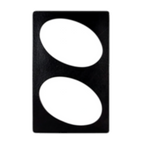 Thumbnail image #1 for G.E.T. Bugambilia T0A6CH Single Tile, 20-13/16" x 12-3/4", Cast Aluminum with Resin Coating, Two Oval Openings, Chocolate
