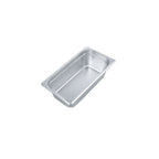Thumbnail image #1 for CAC China STPT-25-4 Stainless Steel Solid Steam Pan, 1/3 Size, 4" Deep, 25 Gauge Case of 24