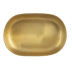 Thumbnail image #1 for TableCraft Products 10704 Oval Aluminum Bowl/Basket, 64 oz, Crackle Pattern with Gold Powder Coat Finish Case of 6