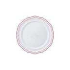 Thumbnail image #1 for Steelite International Folio, Porcelain 62578FP813 6-1/2" Round Porcelain Rim Plate, Scalloped Edge, Adelina Double Line Rose Case of 2 Dozen