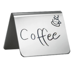 Thumbnail image #1 for TableCraft Products B17 Stainless Steel Tabletop Card Holder with Lip, 2-1/2" x 1-1/4" Case of 200