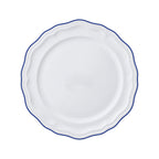 Thumbnail image #1 for Steelite International Folio, Porcelain 62570FP812 9-Inch Round Porcelain Rim Plate, Scalloped Edge, Blue Line Case of 2 Dozen