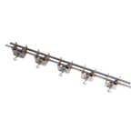 Thumbnail image #1 for Rotisol USA FI1375-C Vertical Spit System Bar with 2 Mounting Brackets and 5 Cooking Hooks