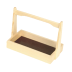 Thumbnail image #1 for Thunder Group K109 Shoyu Sauce Holder Tray with Handle, Shiraki Wood, 6-1/2 x 3-3/4 in. Case of 42