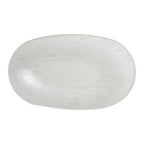 Thumbnail image #2 for Steelite International My Glass Studio GS196692 Crackle Cream Oval Glass Serving Bowl, 2.5 qt, 14.625 x 2.75 in