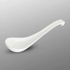 Thumbnail image #1 for Korin Inc SPN-162 Asian Soup Spoon, White China, 7 in