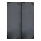 Thumbnail image #2 for Risch Harley HAR-2V 4.25X14 Padded Faux-Leather Double-Fold 2-View Menu Cover, 4-1/4" x 14" Case of 25